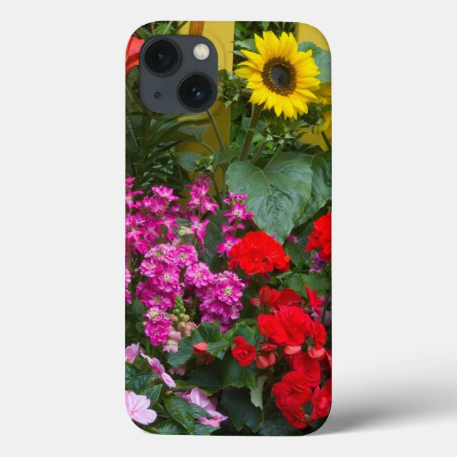 Coques Case-Mate iPhone Palissade jaune avec jardin fleuri dans (Verso)