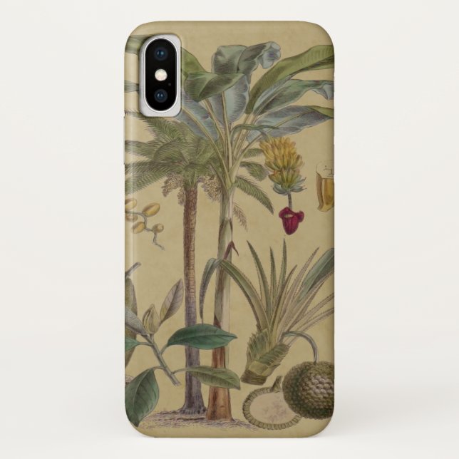Coques Case-Mate iPhone Palm Antique Fruit Tropical Art Botanique (Dos)