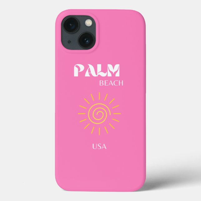 Coques Case-Mate iPhone Palm Beach, Art Voyage, Preppy, Rose (Verso)