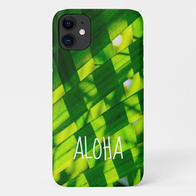 Coques Case-Mate iPhone Palm Feuilles Plaid, Kapaa, Kauai, Hawaii (Dos)