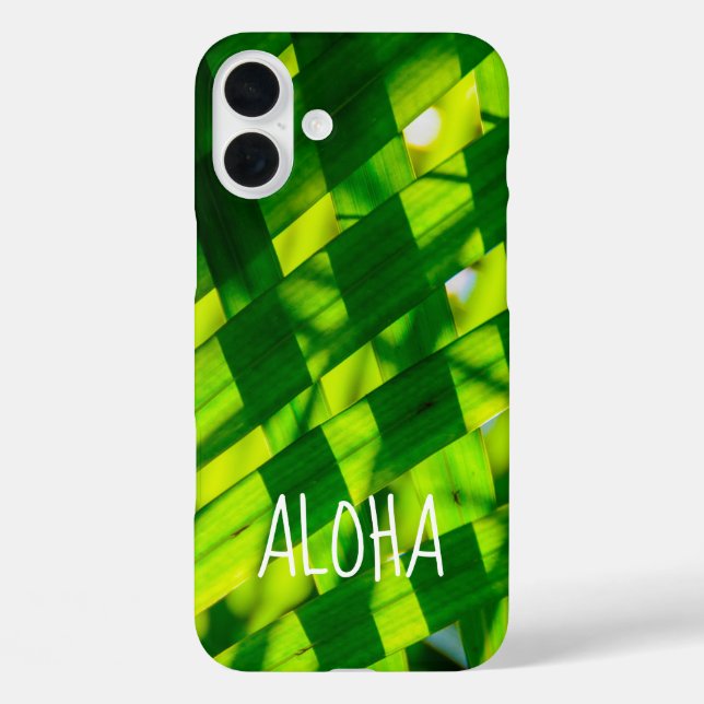 Coques Case-Mate iPhone Palm Feuilles Plaid, Kapaa, Kauai, Hawaii Coque-Ma (Verso)