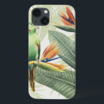 Etui iPhone 13 Palm Leaves<br><div class="desc">Palm Leaves With Green Bird Artist : Grace Popp | Image ID : 157018GG</div>