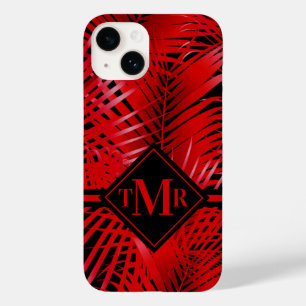 Coque Case-Mate iPhone Palme rouge Monogramme