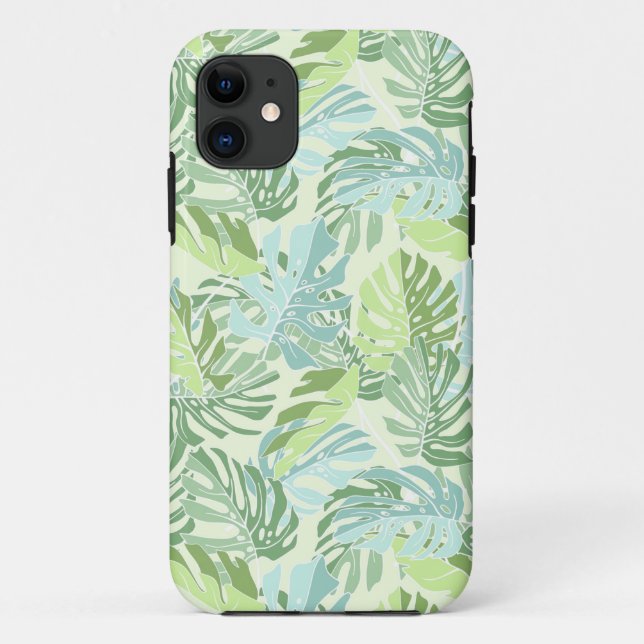 Coques Case-Mate iPhone Palmettes tropicales en pastel (Dos)