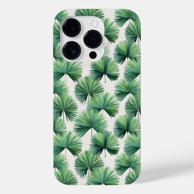 Coques Case-Mate iPhone Palmetto Fan Palm Tree Feuille Botanique Tropical (Verso)