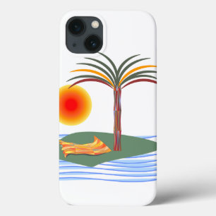 iPhone 13 Case Palmier tropical, Soleil, Vagues