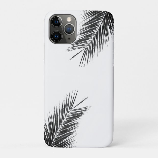 Coques Case-Mate iPhone Palmier Vert Tropical sur Fond Bleu Clair (Dos)