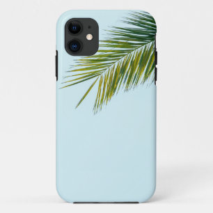 Case-Mate iPhone Case Palmier Vert Tropical sur Fond Bleu Clair