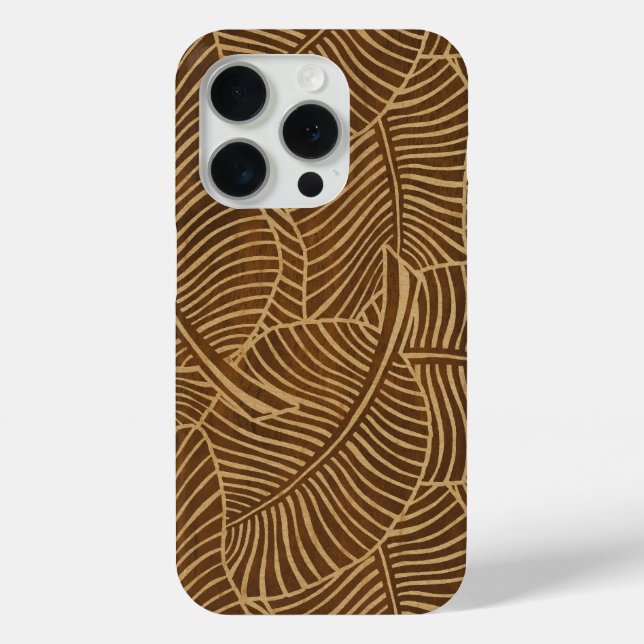 Coques Case-Mate iPhone Palmier Zebra Bois Tropicaux Hawaïen Faux (Verso)