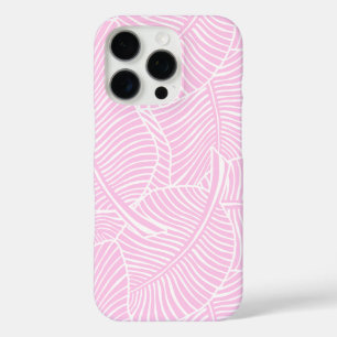 Coque iPhone 16 Pro Palmier Zebra Hawaïen Tropical Rose