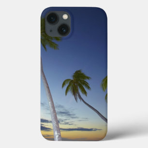 iPhone 13 Coque Palmiers et coucher de soleil, Plantation Island R