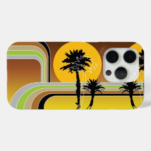 Coque Case-Mate iPhone Palmiers Tropical Retro Beach Sunset Stripes Mod