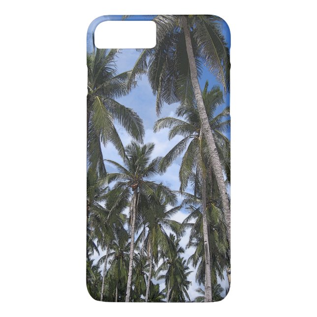 Coques Case-Mate iPhone Palmiers tropicaux en couleur (Dos)