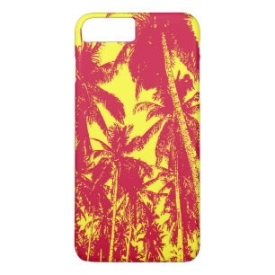 Coque Case-Mate Pour iPhone Palmiers tropicaux en rouge et jaune