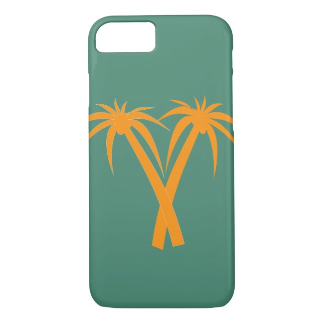 Coques Case-Mate iPhone Palmiers tropicaux orange été (Dos)