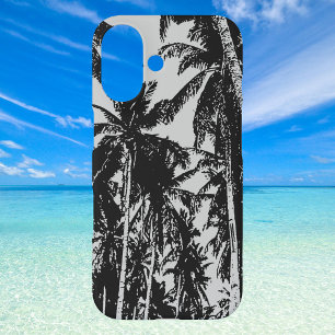 Coque Pour iPhone 16 Palmiers Tropicaux Silhouettés