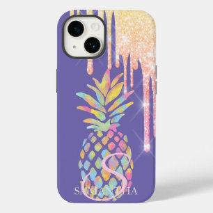 Coque Case-Mate iPhone Pamplemousse Coloré Élégant Pailleté Violet