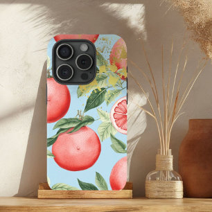 Coque Case-Mate iPhone Pamplemousse esthétique rose, bleu pastel et or