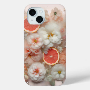 Coque Case-Mate iPhone Pamplemousse et fleurs