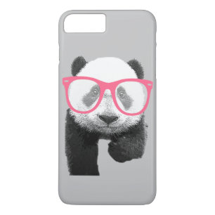 Coques Pour iPhone Panda avec le téléphone drôle mignon 7 en verre