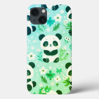 Panda Bear Motif Vert Imprimer
