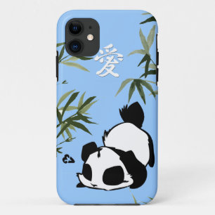 Coques Pour iPhone Panda chinois mignon "amour" avec bambous