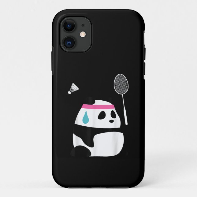 Coques Case-Mate iPhone Panda de badminton épuisé drôle mignon (Dos)