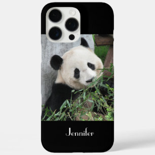 Coques iPhone 16 Pro Max Panda géant mignonne, Nom, Noir