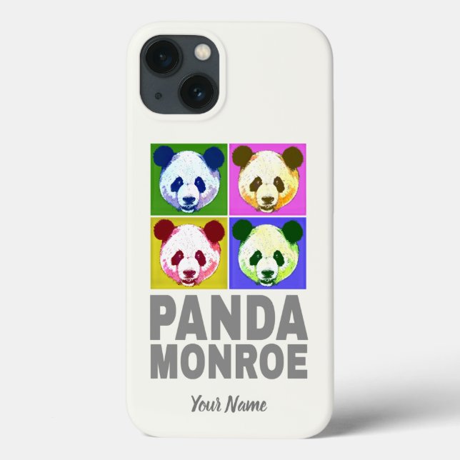 Coques Case-Mate iPhone Panda Monroe Ours Pop Art Portrait (Verso)