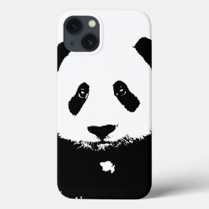 iPhone 13 Coque Panda noir et blanc