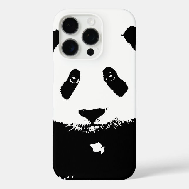 Coques Case-Mate iPhone Panda noir et blanc (Verso)