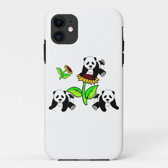 Coques Case-Mate iPhone Pandas de tournesol (Dos)