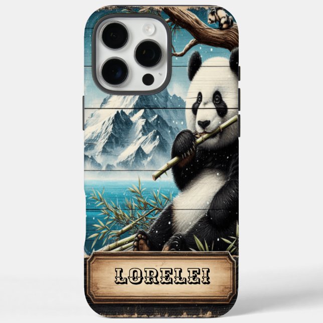 Coques Case-Mate iPhone Panda's Mountain Vista : Repose en Bambou (Verso)