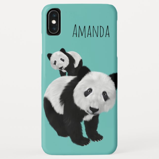 Coques Case-Mate iPhone Pandas Super Cute Personnalisés - Colo Changeable (Dos)