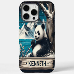 Coque iPhone 16 Pro Max Panda's Tranquille Spot : Bambou Delight