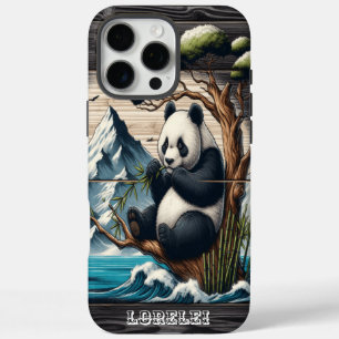 Coque iPhone 16 Pro Max Panda's Wooded Nook : Snack Bambou