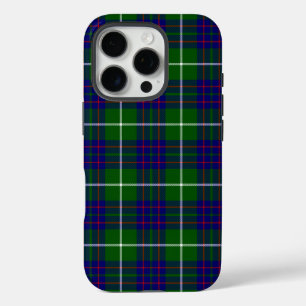 Coque iPhone 16 Pro Panier bleu vert tartan MacIntyre