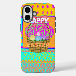 Coques iPhone 16 Plus Panier de Pâques et d'Oeufs inspirés de l'Afrique