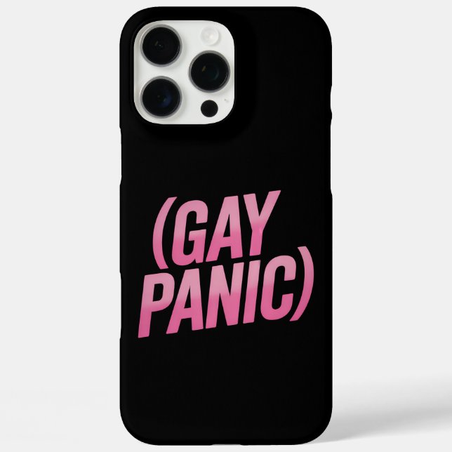 Coques Case-Mate iPhone Panique gay protestation LGBTQ Fierté (Verso)