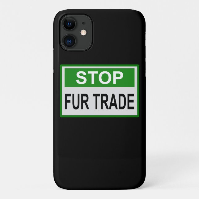 Coques Case-Mate iPhone Panneau commercial Stop Fur vert (Dos)