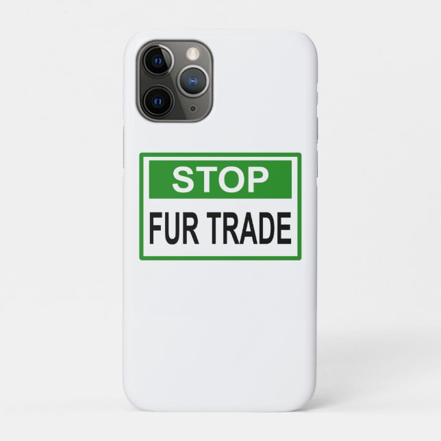 Coques Case-Mate iPhone Panneau commercial Stop Fur vert (Dos)