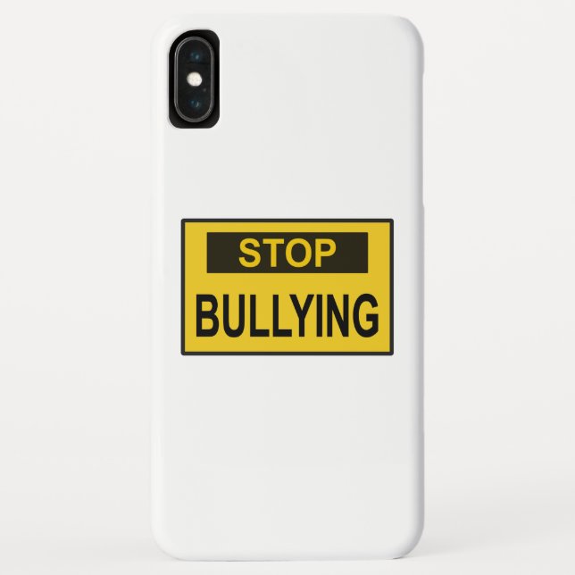 Coques Case-Mate iPhone Panneau d'arrêt d'intimidation jaune (Dos)