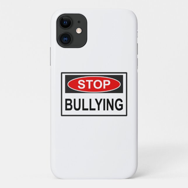 Coques Case-Mate iPhone Panneau d'arrêt du harcèlement rouge (Dos)