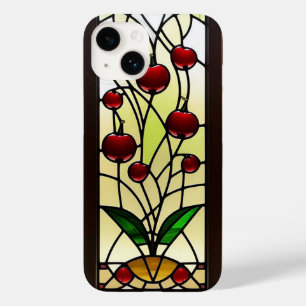 Coque Case-Mate iPhone Panneau de fenêtre en verre coloré Cerisier élégan