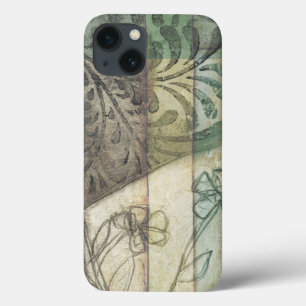Etui iPhone 13 Panneau de jardin avec le feuille, les fleurs, et