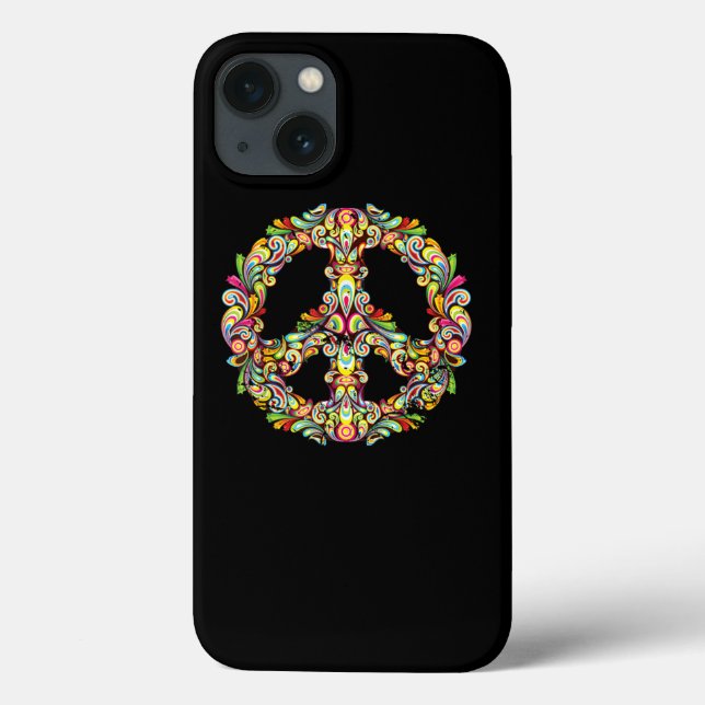 Coques Case-Mate iPhone Panneau de Paix Coloré Amour 60s les années 70 Tie (Verso)