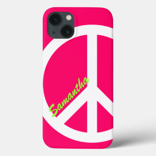 Coque Case-Mate iPhone Panneau de paix rose
