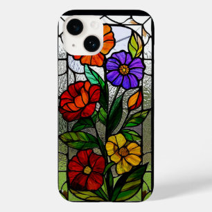 Coque Case-Mate iPhone Panneau En Verre Vitré Avec Fleurs Vibrantes