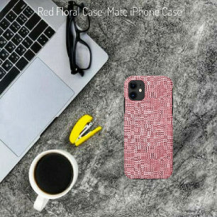 Coques Pour iPhone Panneau Flore rouge