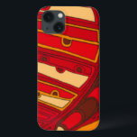iPhone 13 Coque Panneau orange abstract<br><div class="desc">A surréaliste dream,  these brightly colored abstract orange look like melted wax flowing through a canvas. A Jennifer Goldberger creation,  this work is amazing in its imaginative use of color and lines . Le Yours today !</div>